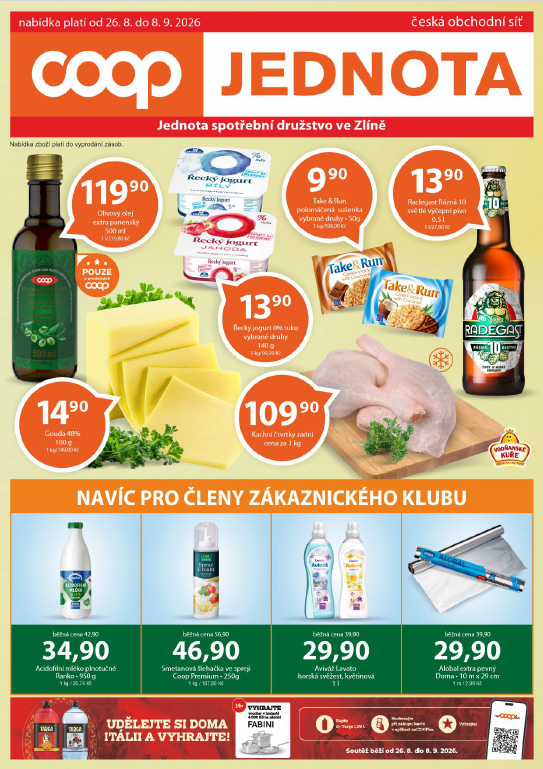 Nabídka od 26. 8. do 8. 9. 2026 Nabídka od 26. 8. do 8. 9. 2026