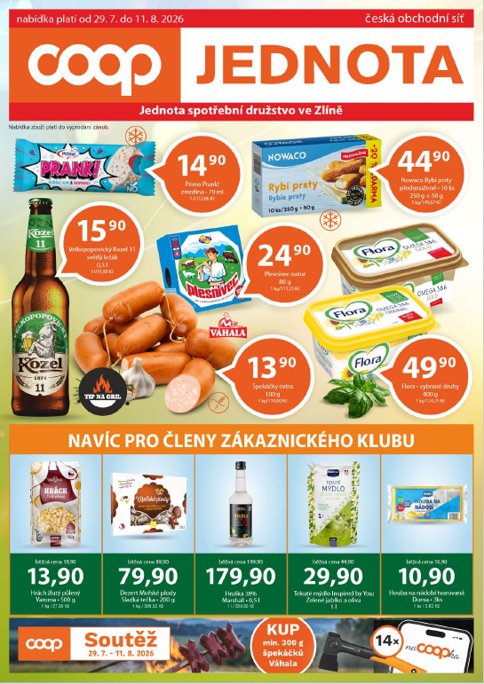 Nabídka od 29. 7. do 11. 8. 2026 Nabídka od 29. 7. do 11. 8. 2026